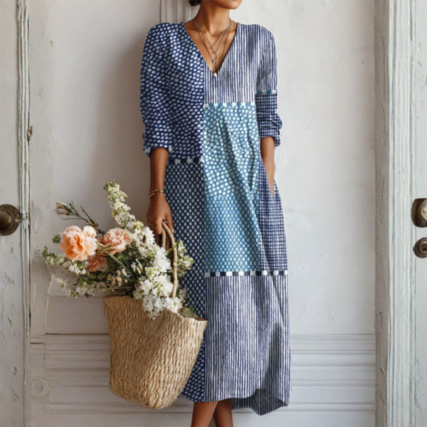 Ava™ - Vestido de Lino Retro