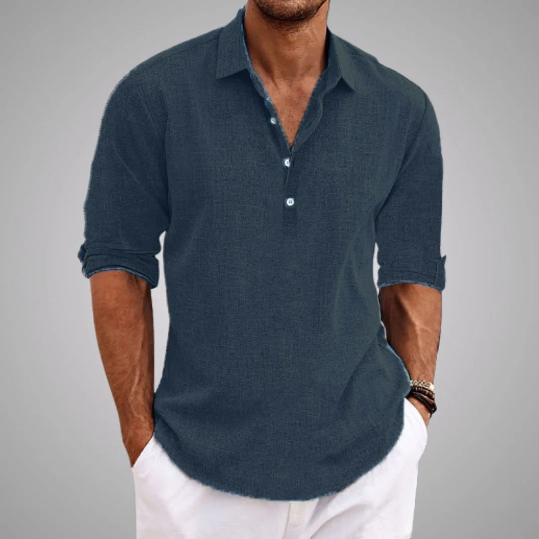 CAMISA LINO CUELLO MAO