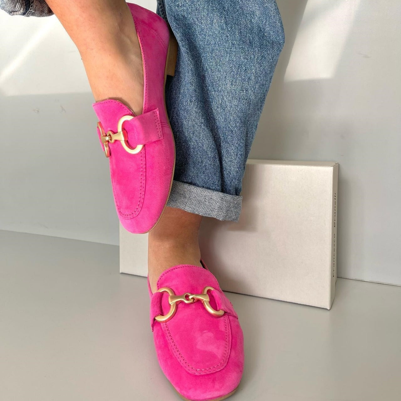 Belinda | Mocasines Elegantes con Detalle Dorado