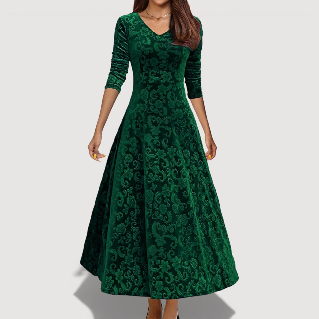 JILLIAN – VESTIDO DE VELVET ELEGANTE