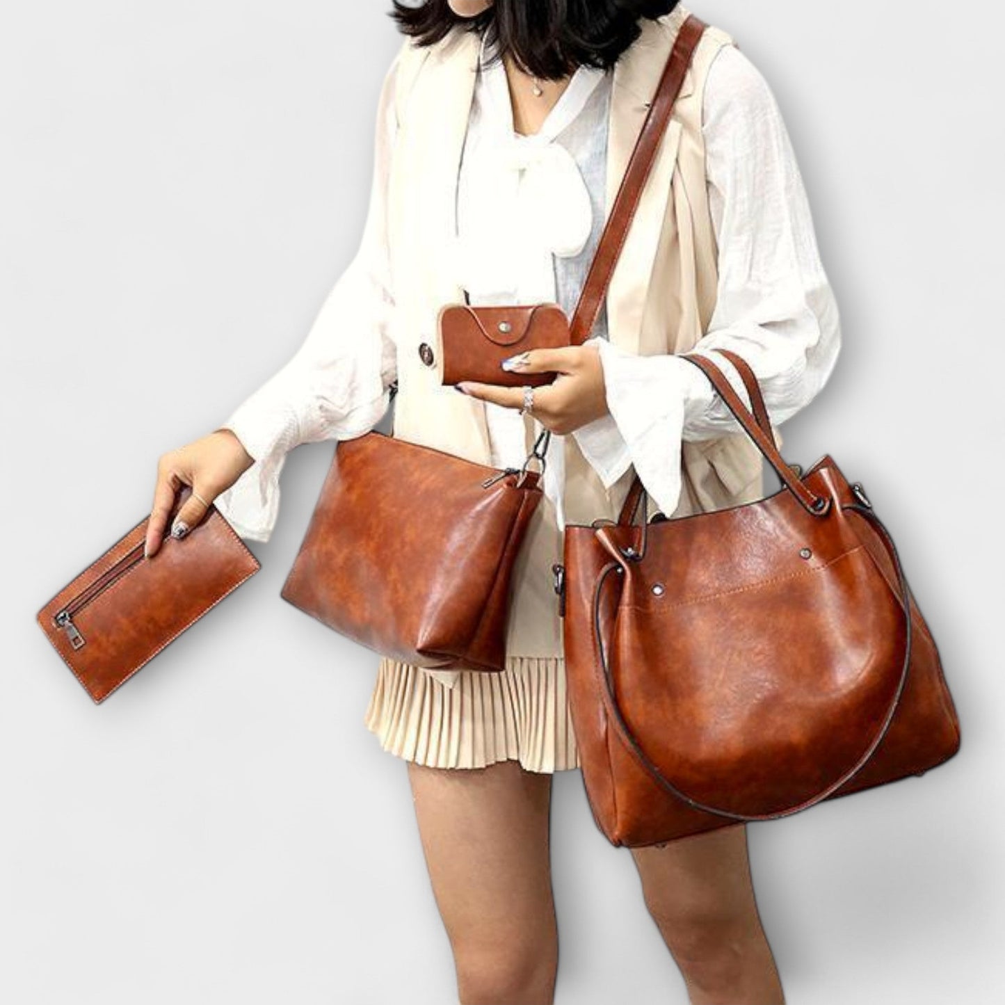 Juna | Set de Bolsos Vintage de 4 Piezas