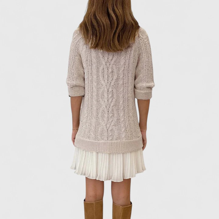 Ashlyndora | Vestido de Suéter Elegante