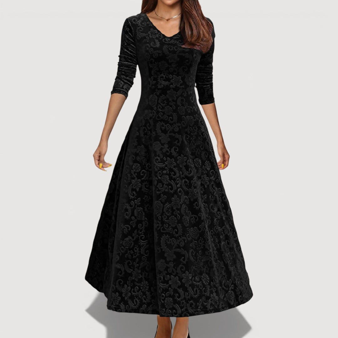 JILLIAN – VESTIDO DE VELVET ELEGANTE