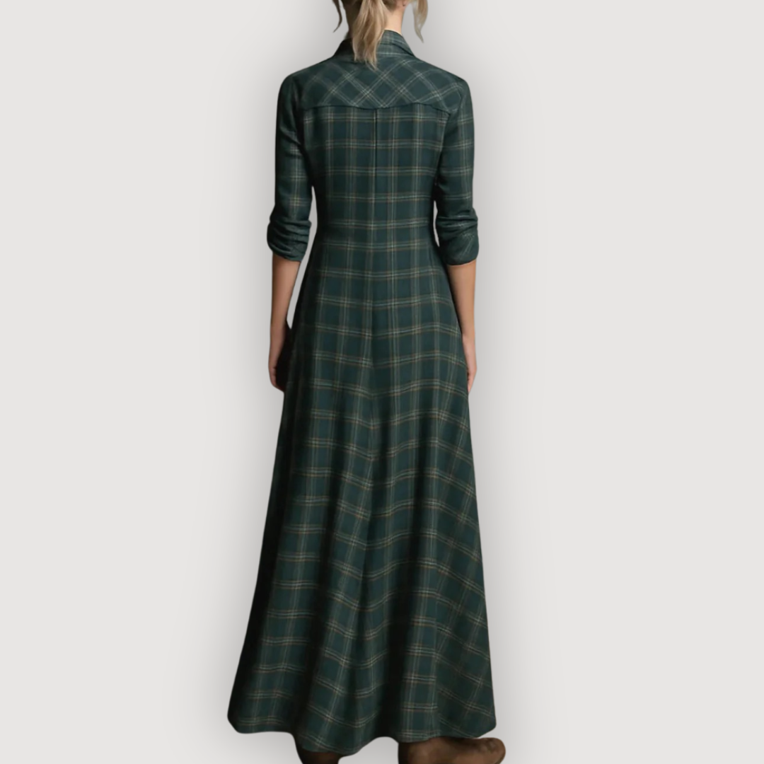 MAISIE – VESTIDO LARGO DE CUADROS