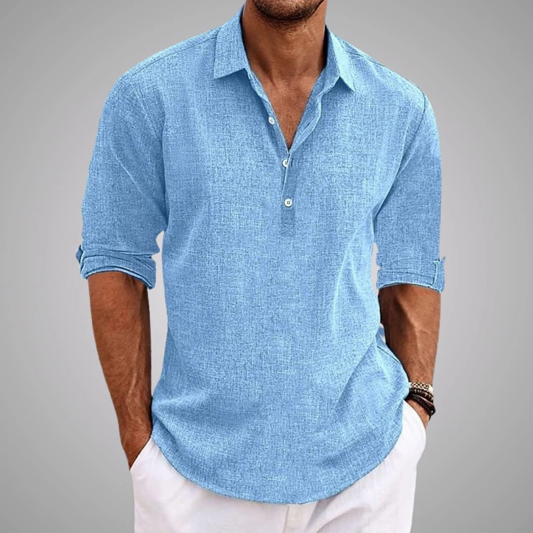 CAMISA LINO CUELLO MAO