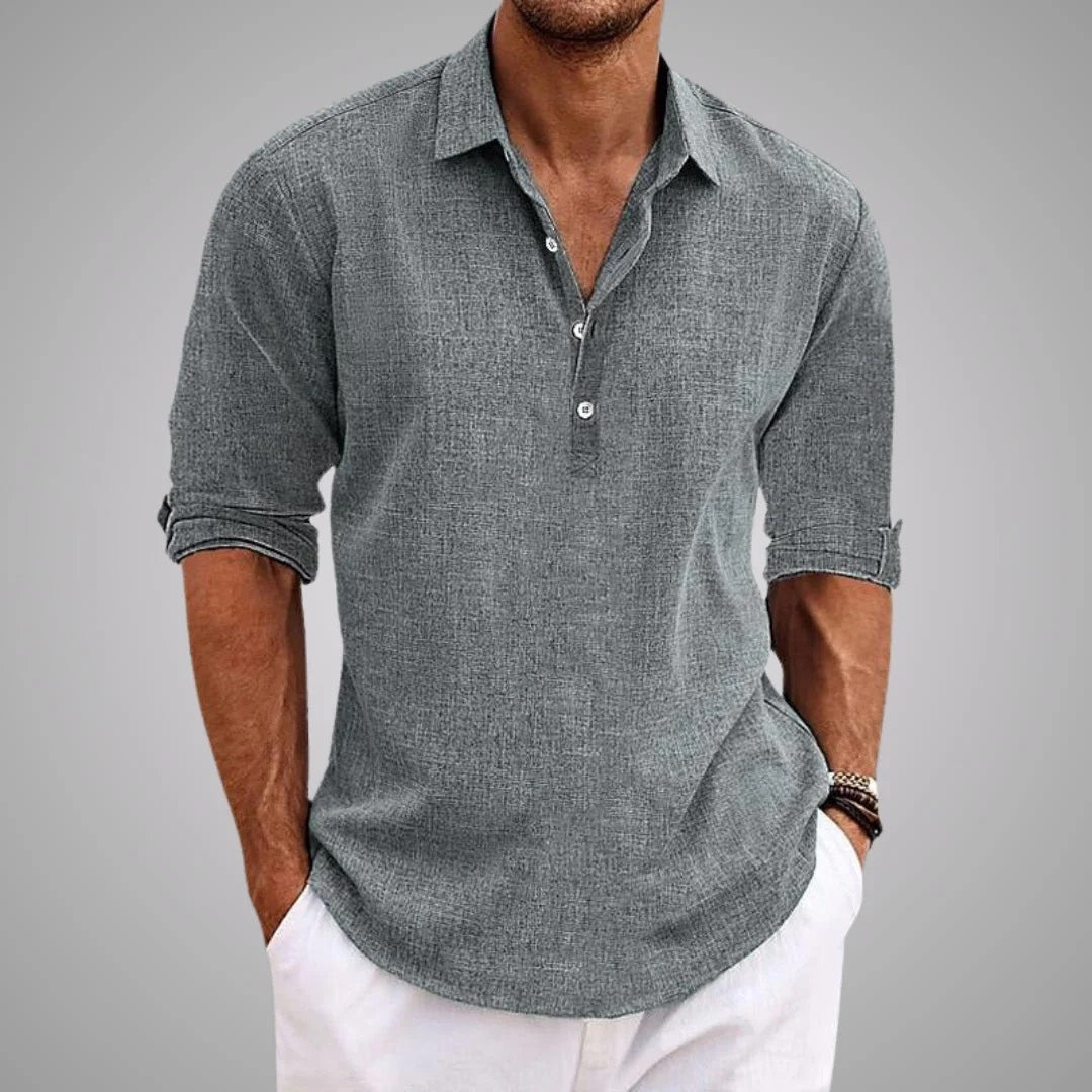 CAMISA LINO CUELLO MAO