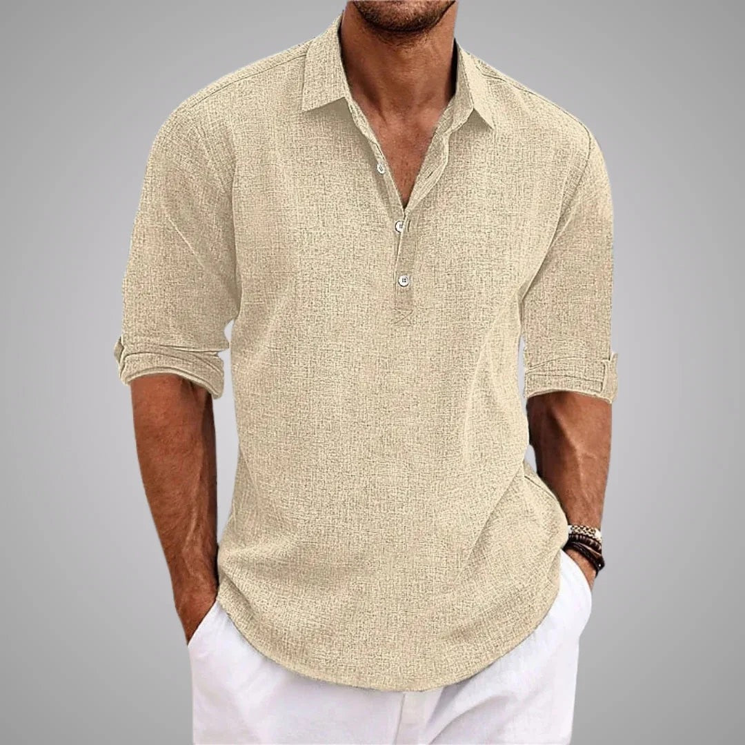 CAMISA LINO CUELLO MAO