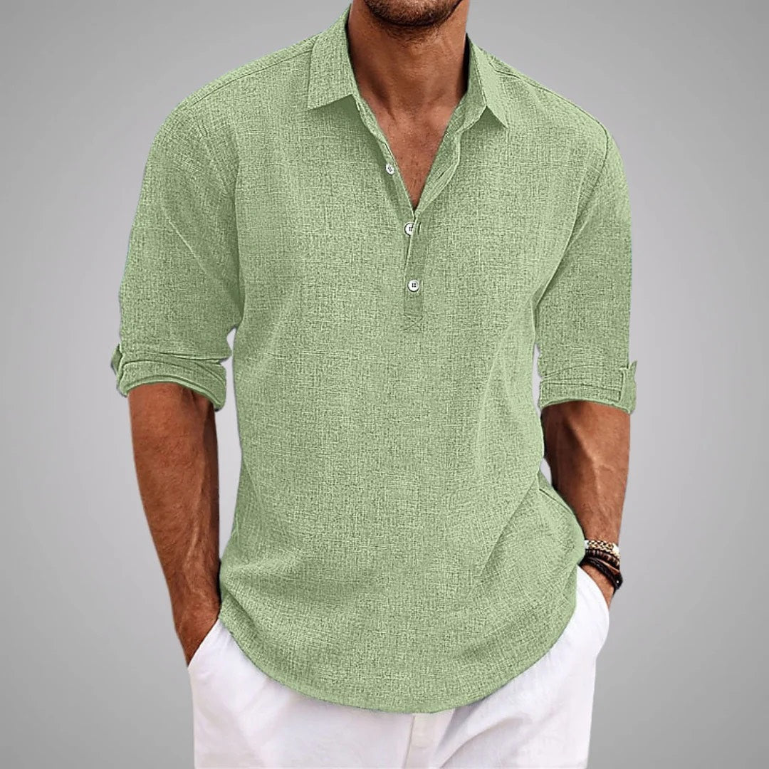 CAMISA LINO CUELLO MAO