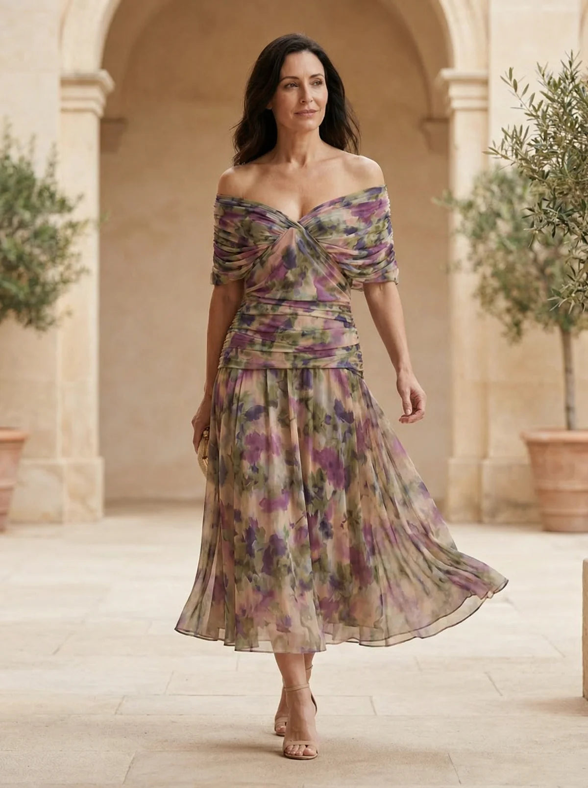 Vestido de escote en V de Sophie